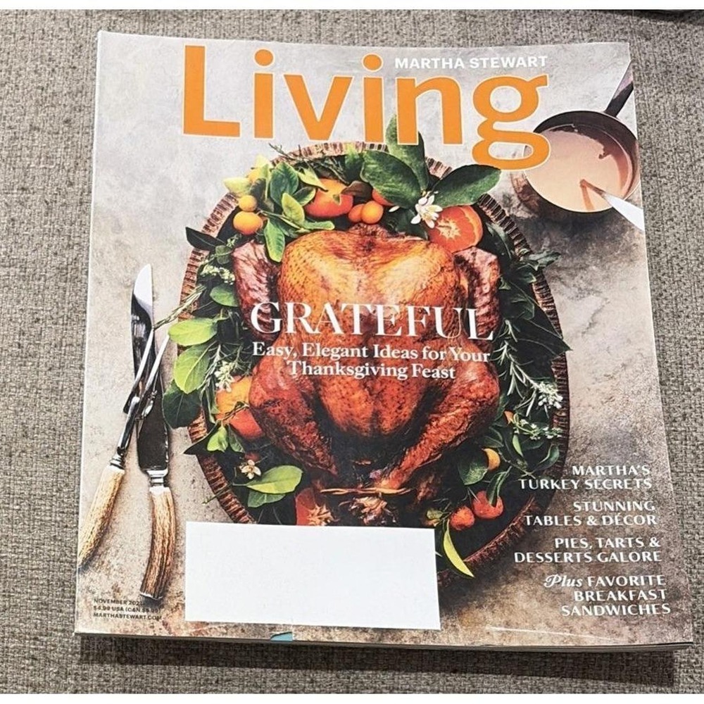 Martha Stewart Living Magazine Thanksgiving Kitchen Chef Fall Autumn Y2k Vintage